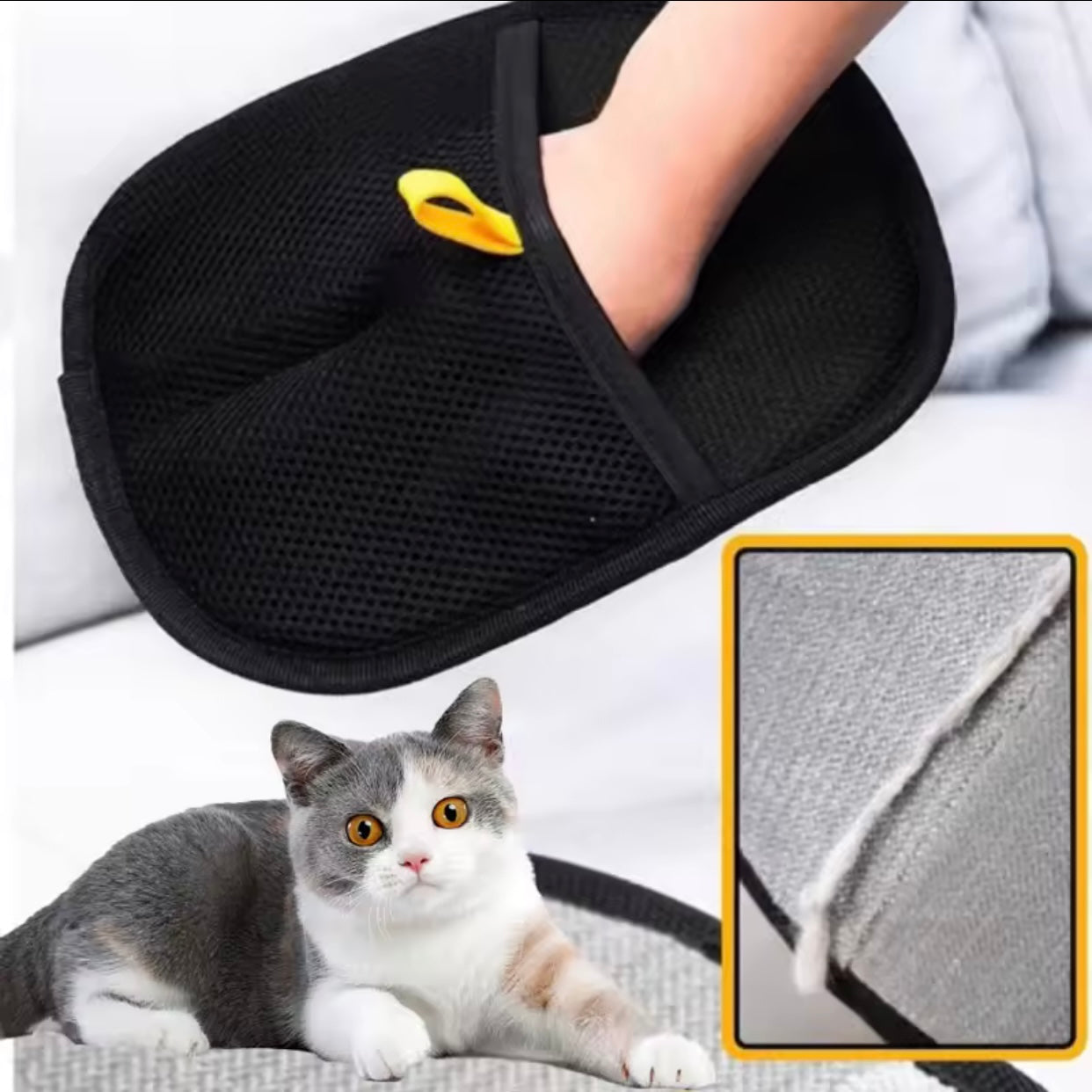Pet Grooming Glove – Hair Remover for Dogs & Cats