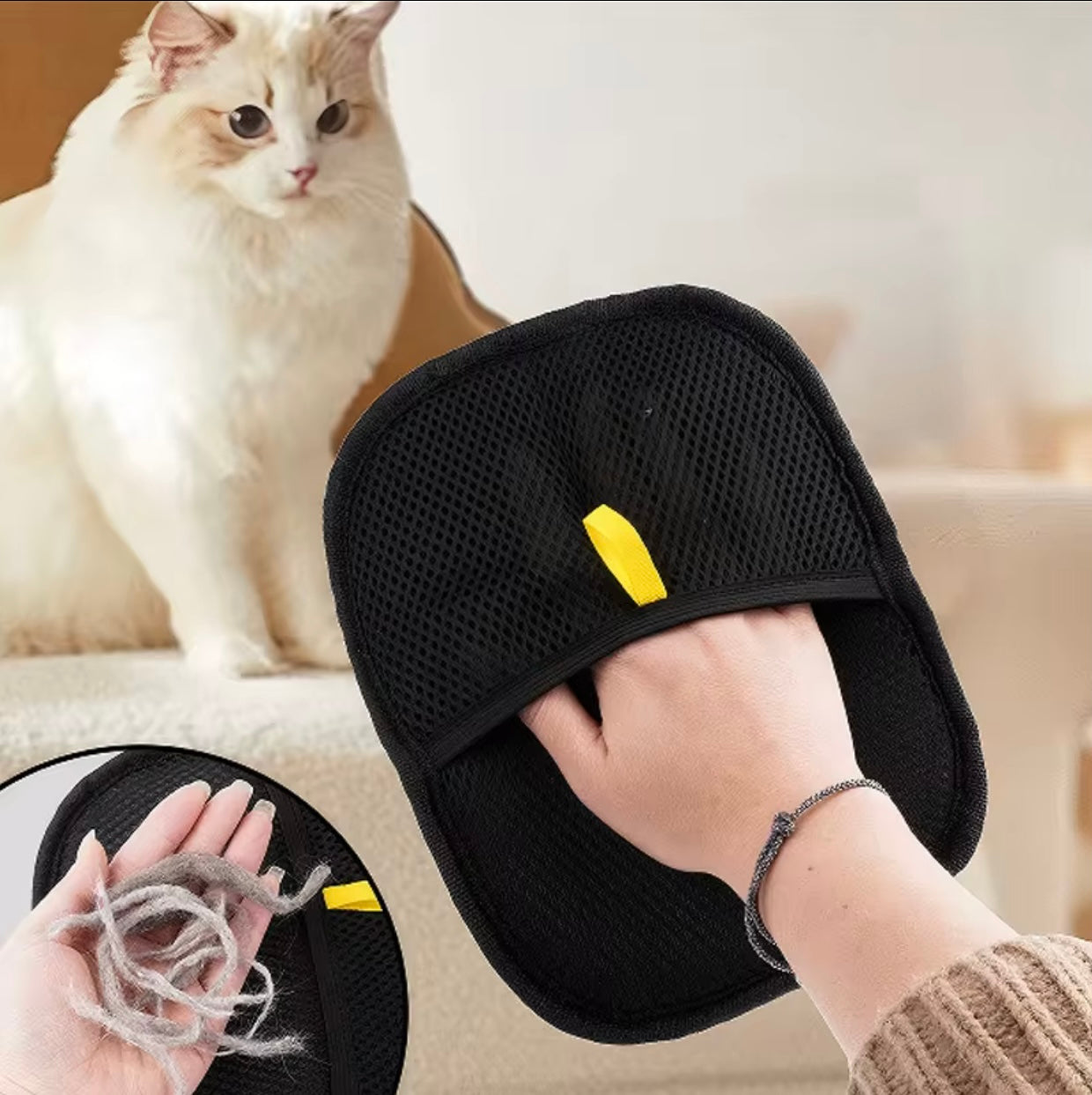 Pet Grooming Glove – Hair Remover for Dogs & Cats