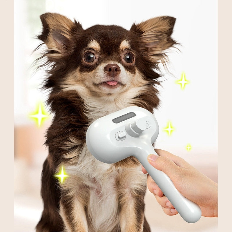 Self-Cleaning Pet Comb with Mist – Dematting Brush for Dogs