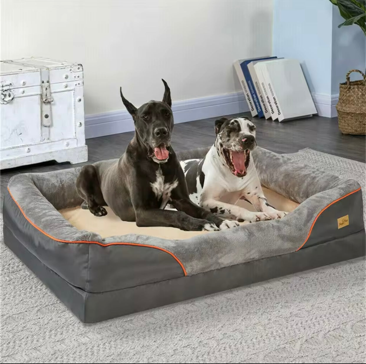 Jumbo Large Memory Foam Pet Bed – Waterproof, Removable Cover
